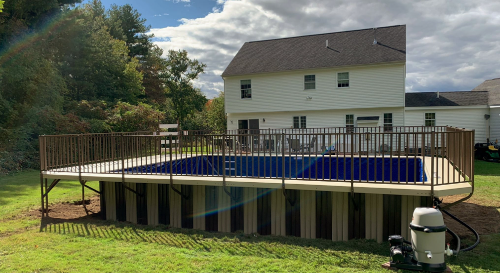 Before Gibraltar pool with old deck