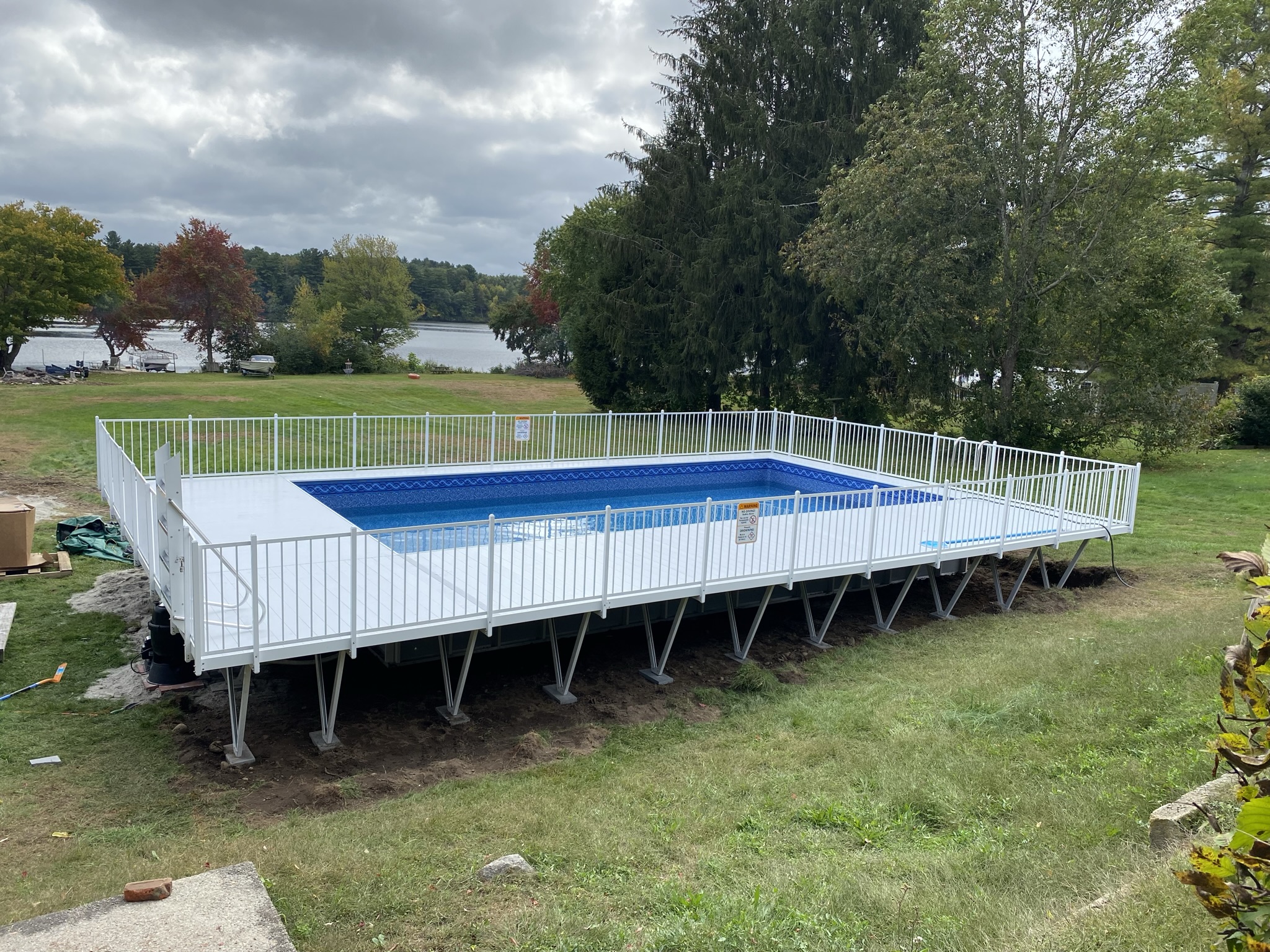 Before lakeside pool conversion